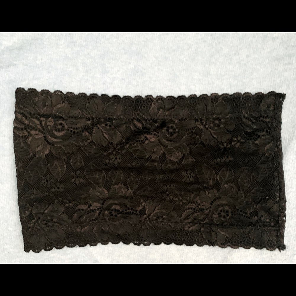 Bandeau Tube top one size (small) black lace